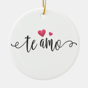 Espagnol Te Amo I Love You Valentine Ornement