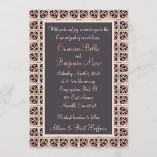 Espagnol Tiles B'nai Mitzvah Invitation