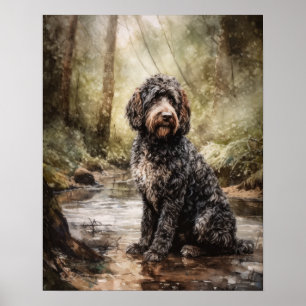 Espagnol Water Dog Art Imprimer Poster