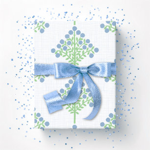 Espalier-Blüte in Schiefer und Grün Geschenkpapier