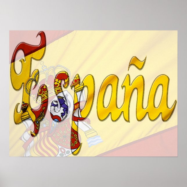 España Banderas ~ Spanische Flagge Poster (Vorne)