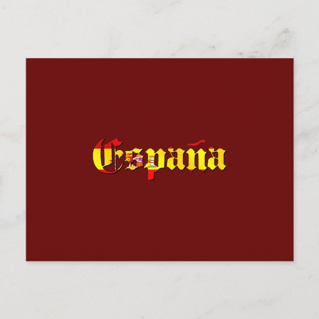 Espana-Logo - Flagge Spaniens España-Logo Postkarte (Vorderseite)