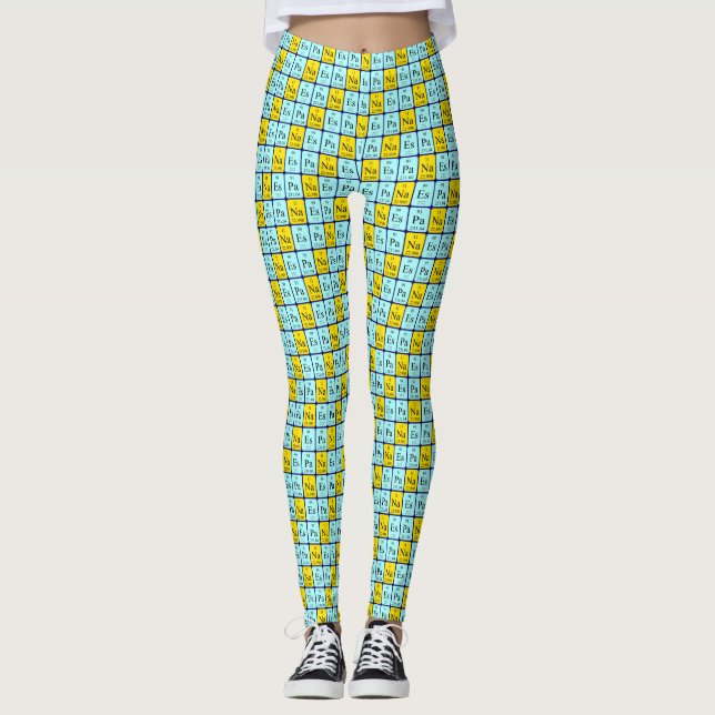 Espana patriotisches periodisches Tabellenwort Leg Leggings (Vorderseite)