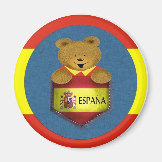 Espana Pocket Bear Magnet (Vorne)