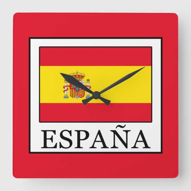 España Quadratische Wanduhr (Vorderseite)