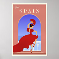 Espana-Reiseplakat, Flamenco-Tänzerin,