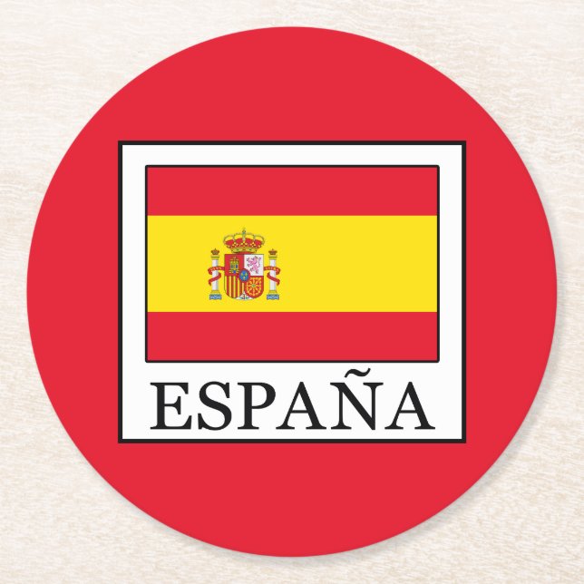España Runder Pappuntersetzer (Vorderseite)