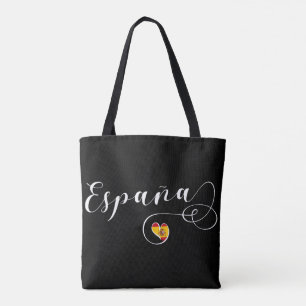 España Spanien Flaggen-Herz, spanisch Tasche