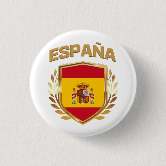 Espana-Spanien-Flaggenschild Button (Vorderseite)