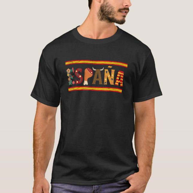 Espana Spanien Flaggenstaat Fiesta Spanischer Root T-Shirt (Vorderseite)