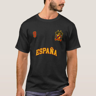 Espana Spanien Team Sport Nummer 9 Fußball Spanisc T-Shirt