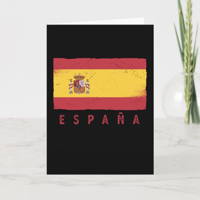 España Spanische Flagge Spanien Vintages Geschenkf Karte (Vorderseite)