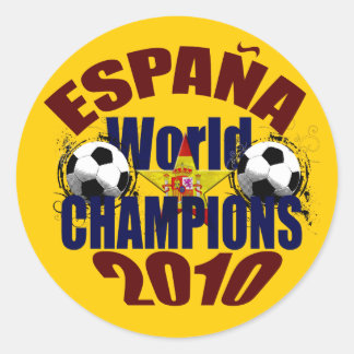 Espana-Welt verficht Flagge von Spanien Runder Aufkleber