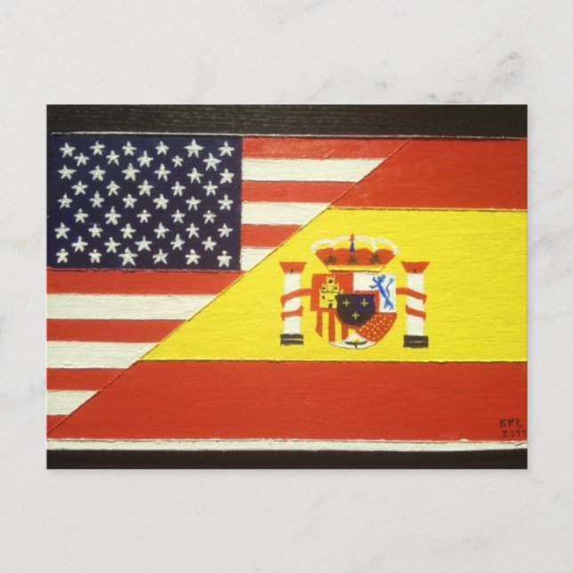 España y Estados Unidos Postkarte (Vorderseite)