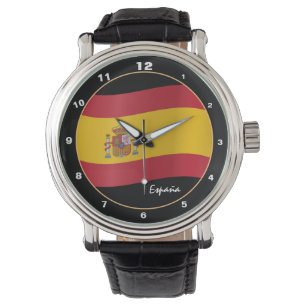 España Zeit & Spanische Flagge / Spanien Armbanduhr