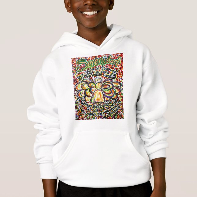 Español Serenity Prière Angel Art TShirt Vêtements (Devant)