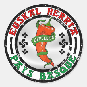 Espelette - Ezpeleta Runder Aufkleber