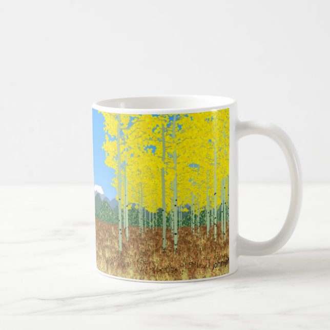 Espen im Herbst Kaffeetasse (Rechts)