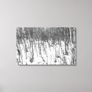 Espen im Schnee-Leinwandkunstdruck Leinwanddruck
