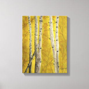 ESPEN-WALD - Watercolor, eingewickelter Leinwanddruck