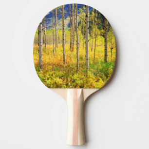 Espenbäume im Herbst in den Rocky Mountains Tischtennis Schläger