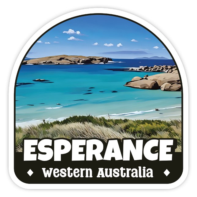 Esperance, Western Australia Sticker (Esperance Western Australia arch shaped sticker)
