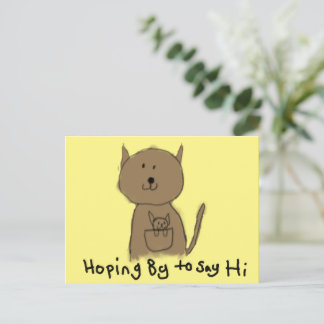 espérant par dire hi kangaroo carte postale  