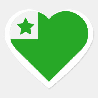Esperanto autocollant de coeur koro