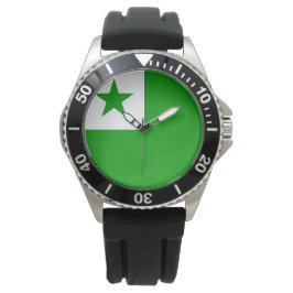 Esperanto-Flagge Armbanduhr