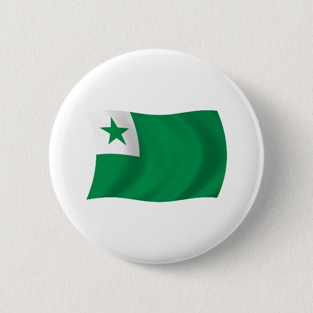 Esperanto-Flagge-Knopf Button (Vorderseite)