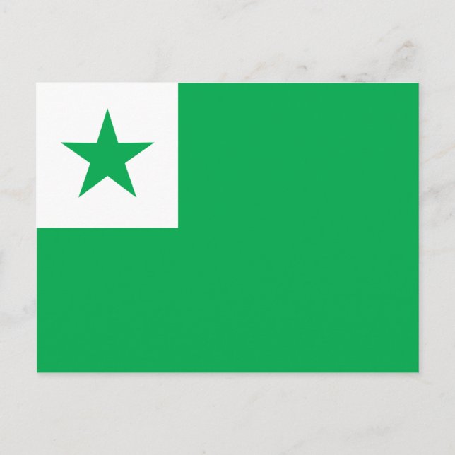 Esperanto-Flagge, Postkarte (Vorderseite)