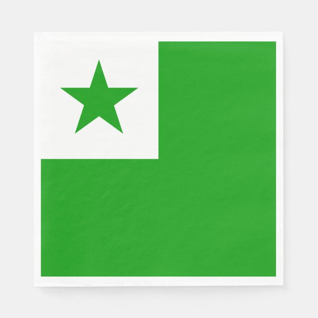 Esperanto-Flagge Serviette (Vorderseite)