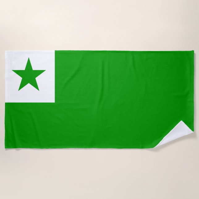 Esperanto-Flagge Strandtuch (Vorderseite)
