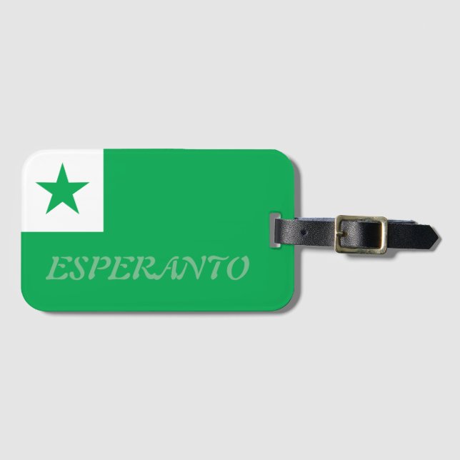 Esperanto Gepäckanhänger (Vorderseite (Horizontal))