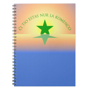 Esperanto: Gerade das Anfang-Notizbuch Notizblock