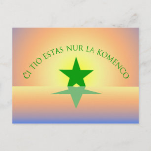 Espéranto : Le commencement d'une carte postale
