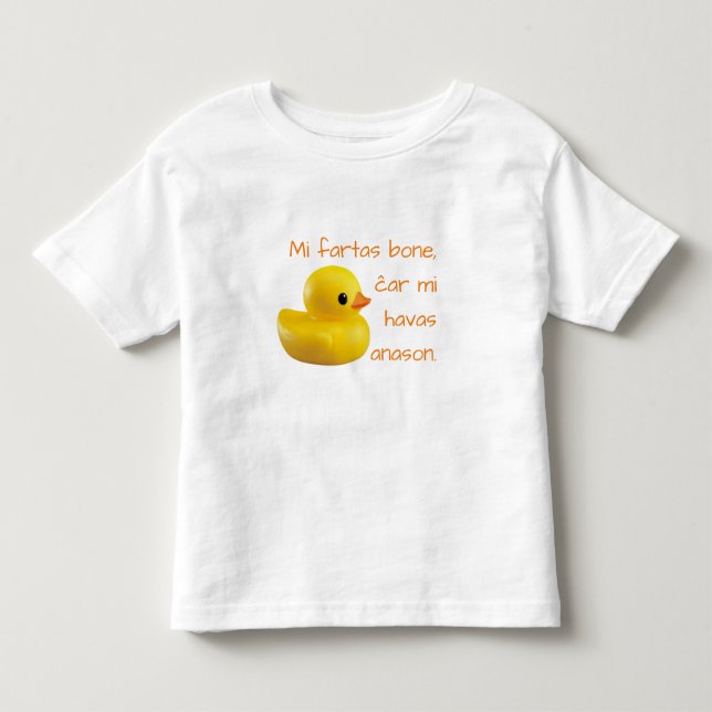Esperanto: Mi fartas Knochen, Knöchel, Knöchel, Kn Kleinkind T-shirt (Vorderseite)