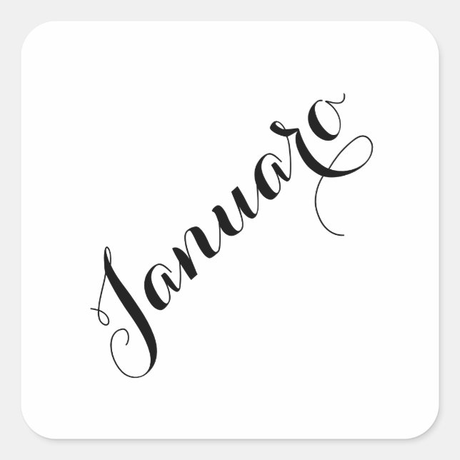 Esperanto Month Stickers - Januaro (Januar) (Vorderseite)