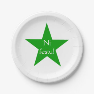 Esperanto: Ni festu! Pappteller