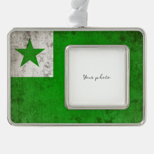 Esperanto Rahmen-Ornament Silber