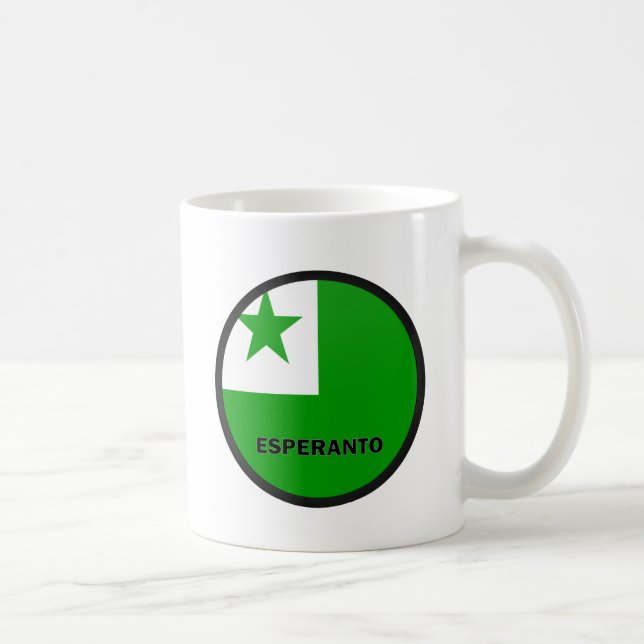 Esperanto Roundel Qualität Flagge Kaffeetasse (Rechts)