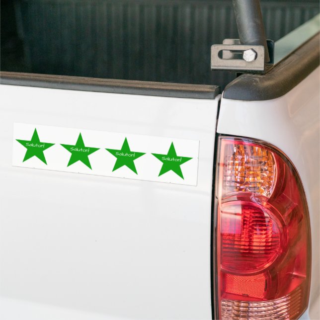 Esperanto: Saluton Autoaufkleber (Auf Lkw)