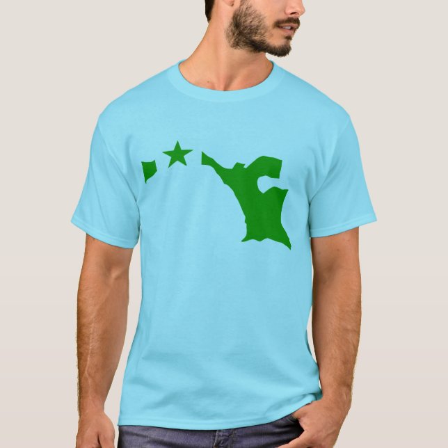 Esperantoflaggenkarte T-Shirt (Vorderseite)