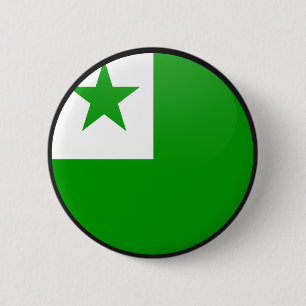 Esperantoqualität Flaggen-Kreis Button