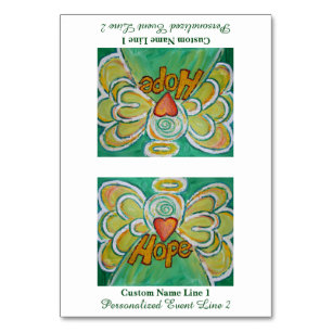Espère Inspiration Word Angel Table Carte de tente