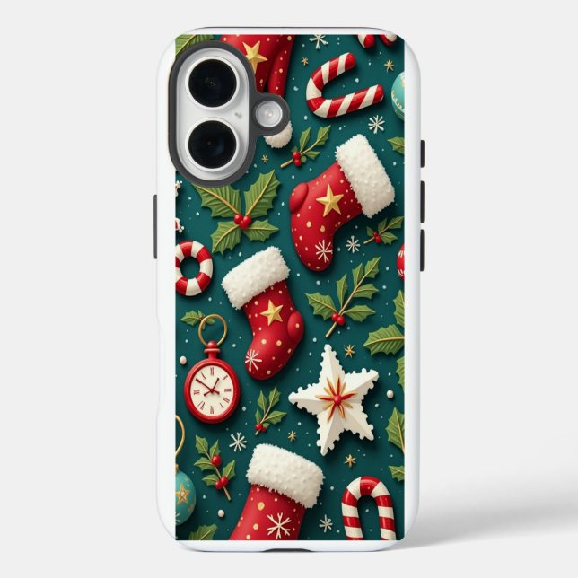 Espérons Noël iPhone 16 Coque (Verso)