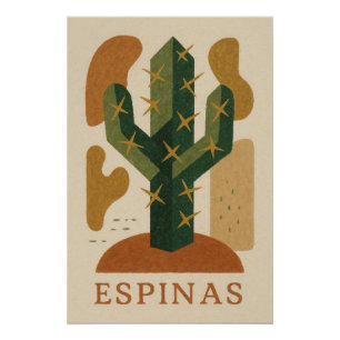 ESPINAS - Die Rohkunst der Wüste in Würfeln und St Poster