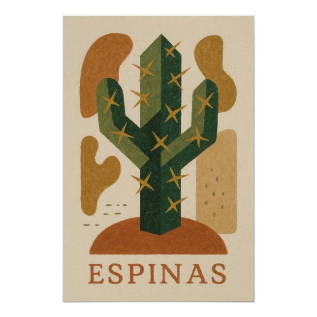 ESPINAS - Die Rohkunst der Wüste in Würfeln und St Poster (Vorderseite)