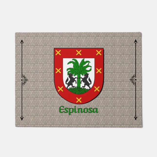 Espinosa Historischer Schild auf Kobelstein Fußmatte (Vorderseite)