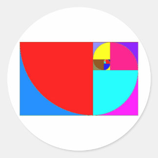 Espiralfibonacci Runder Aufkleber